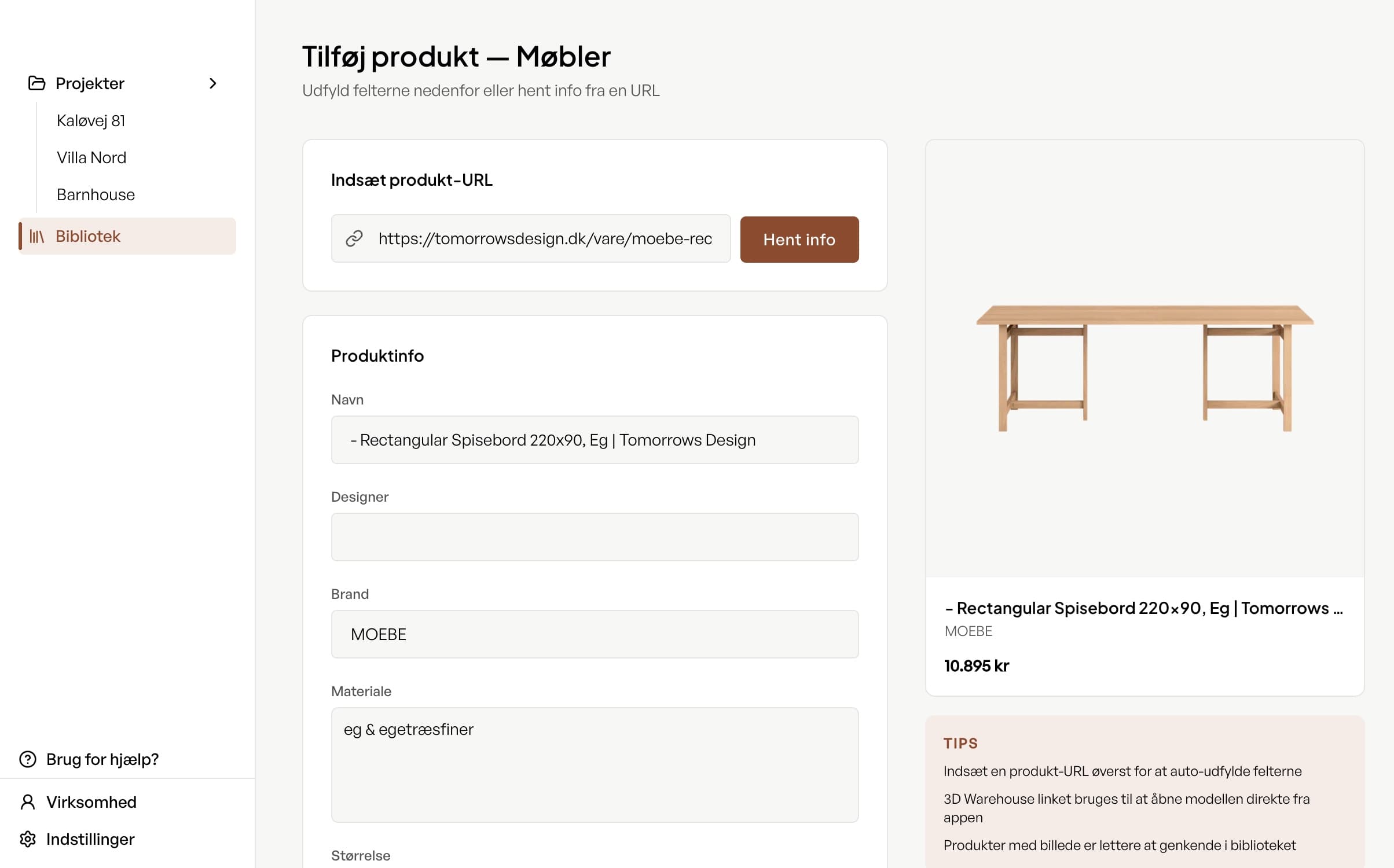 Paste et link — vi henter resten